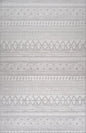 7' X 10' Gray and Cream Abstract Distressed Area Rug