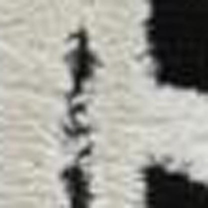 8' X 11' Cream and Black Abstract Distressed Area Rug