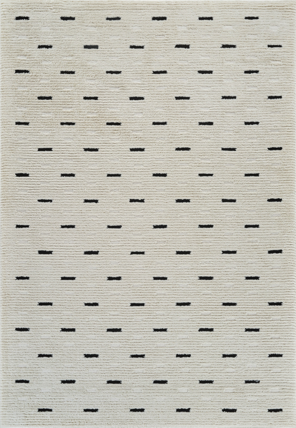 4' X 6' Cream and Black Abstract Distressed Area Rug