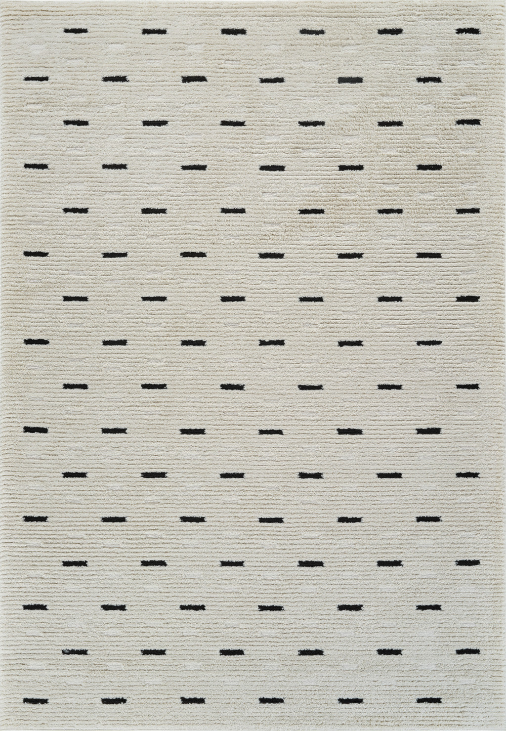 5' X 8' Cream and Black Abstract Distressed Area Rug