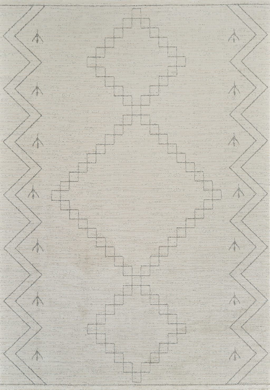 4' X 6' Cream and Beige Abstract Distressed Area Rug