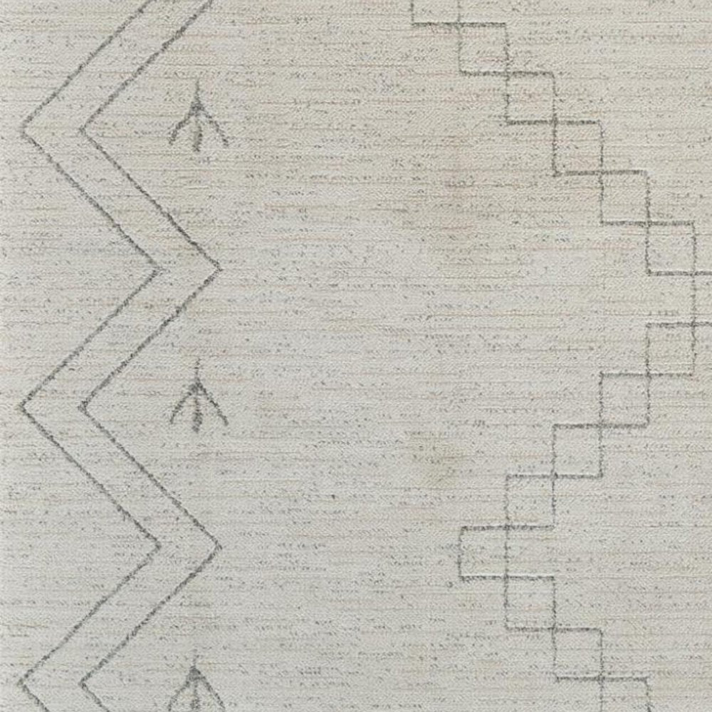 4' X 6' Cream and Beige Abstract Distressed Area Rug