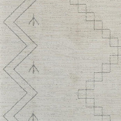 4' X 6' Cream and Beige Abstract Distressed Area Rug