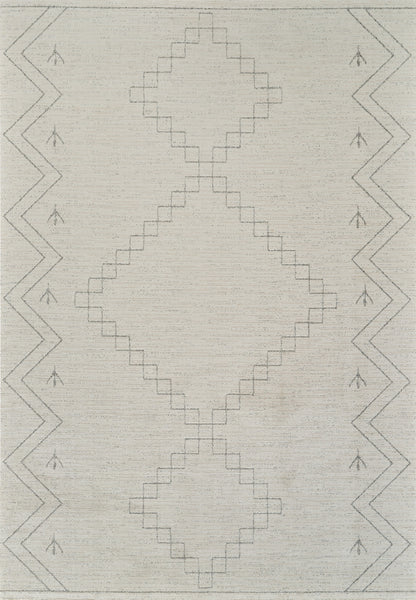 4' X 6' Cream and Beige Abstract Distressed Area Rug