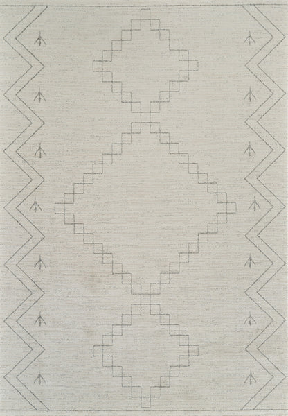 5' X 8' Cream and Beige Abstract Distressed Area Rug