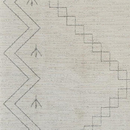 7' X 10' Cream and Beige Abstract Distressed Area Rug