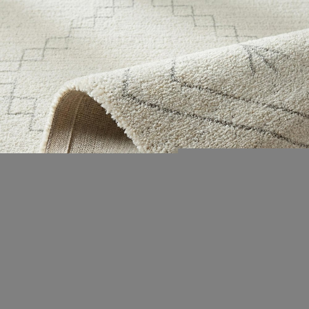 8' X 11' Cream and Beige Abstract Distressed Area Rug