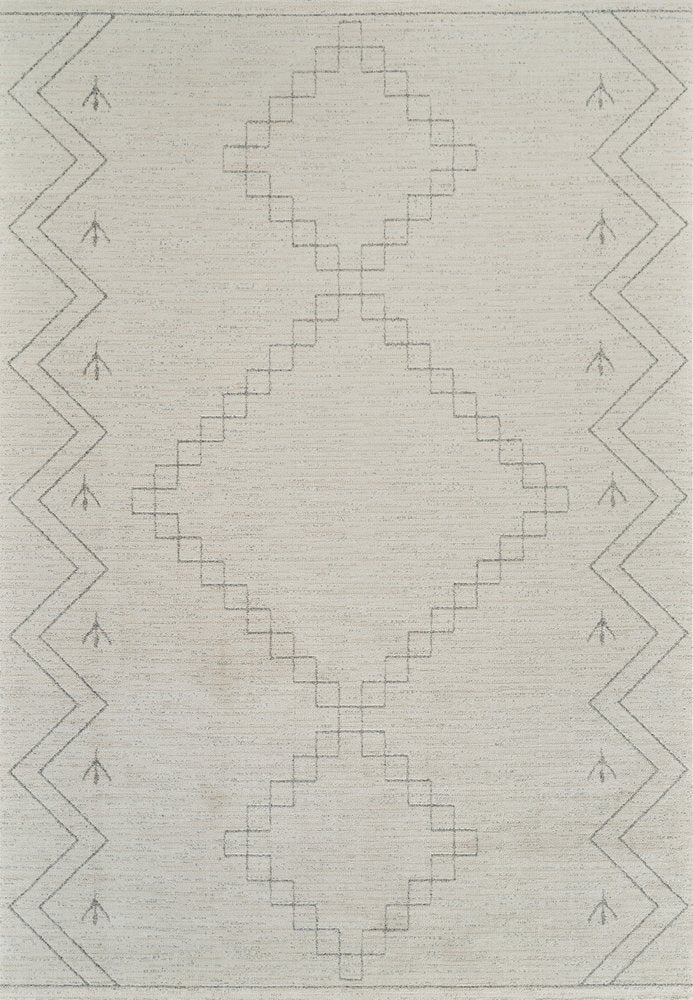 8' X 11' Cream and Beige Abstract Distressed Area Rug