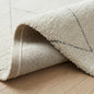 8' Cream And Beige Abstract Distressed Runner Rug
