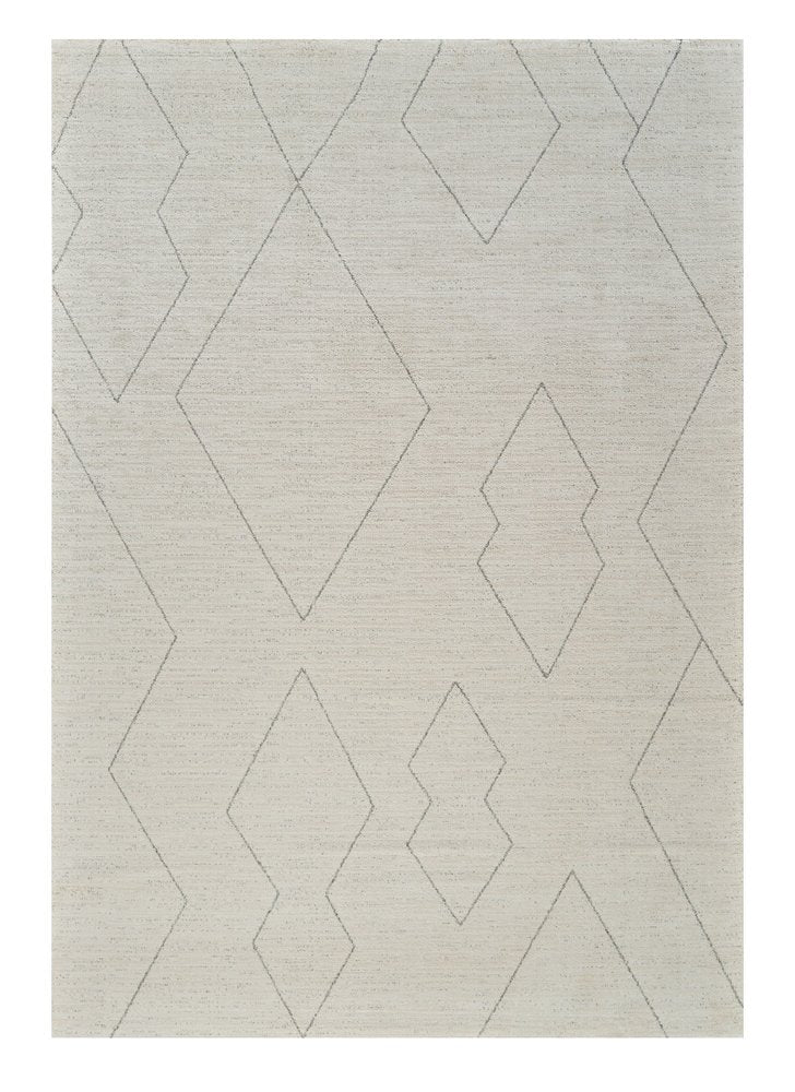 5' X 8' Cream and Beige Abstract Distressed Area Rug