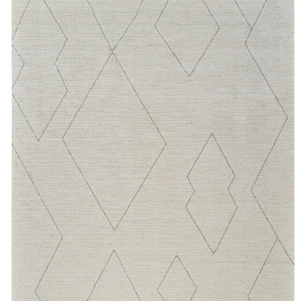 5' X 8' Cream and Beige Abstract Distressed Area Rug