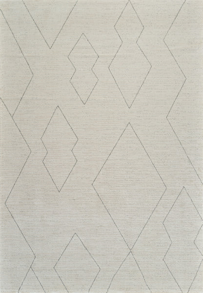 5' X 8' Cream and Beige Abstract Distressed Area Rug