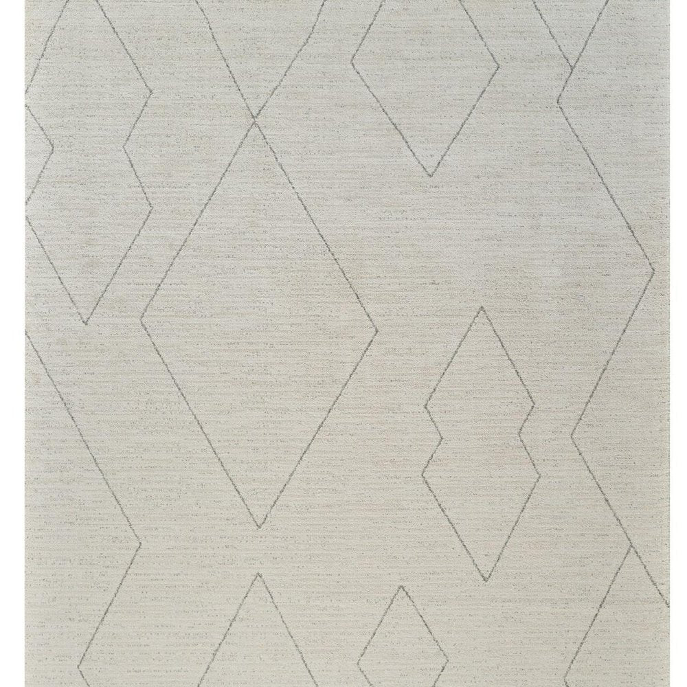 7' X 10' Cream and Beige Abstract Distressed Area Rug