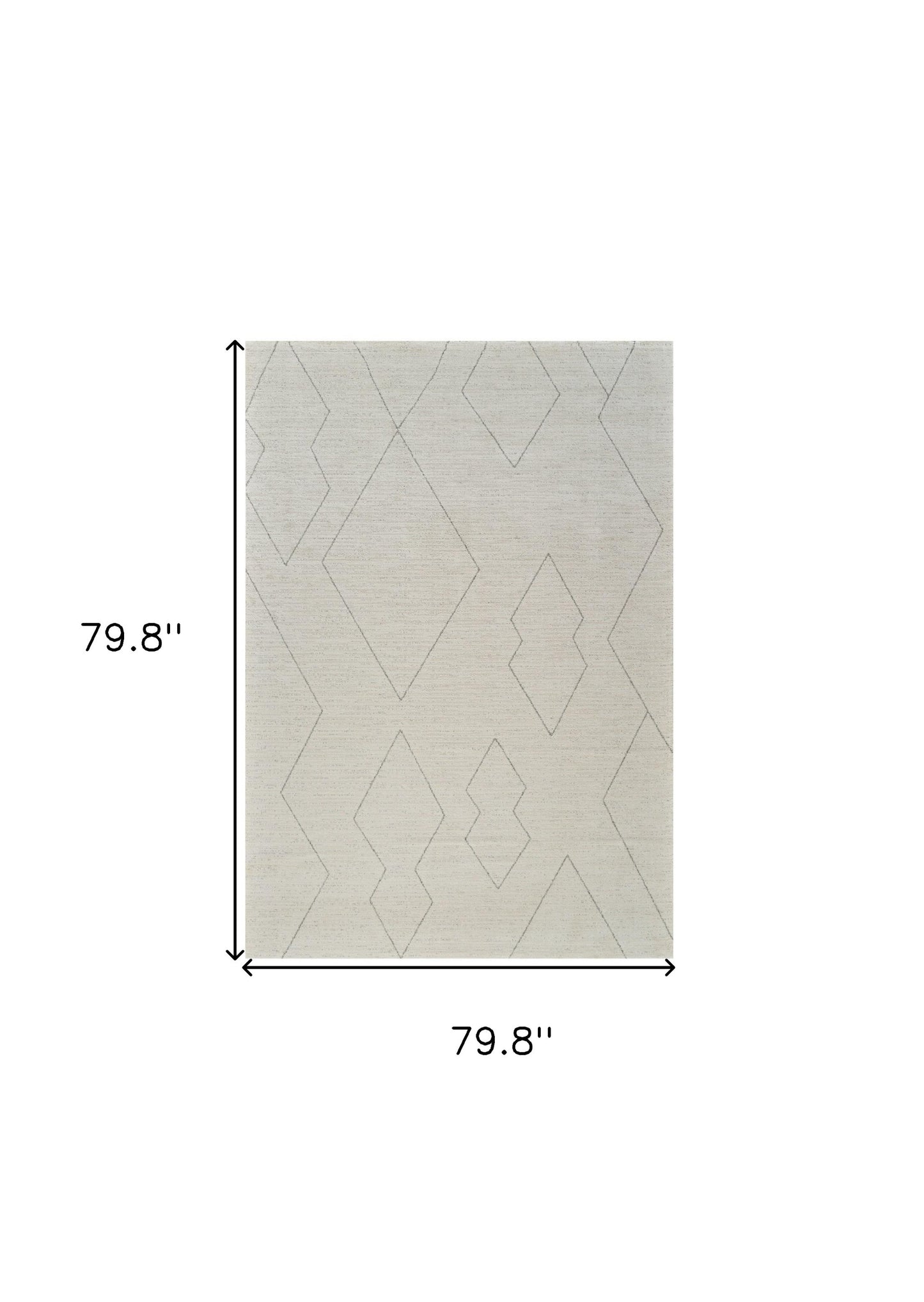 7' X 10' Cream and Beige Abstract Distressed Area Rug