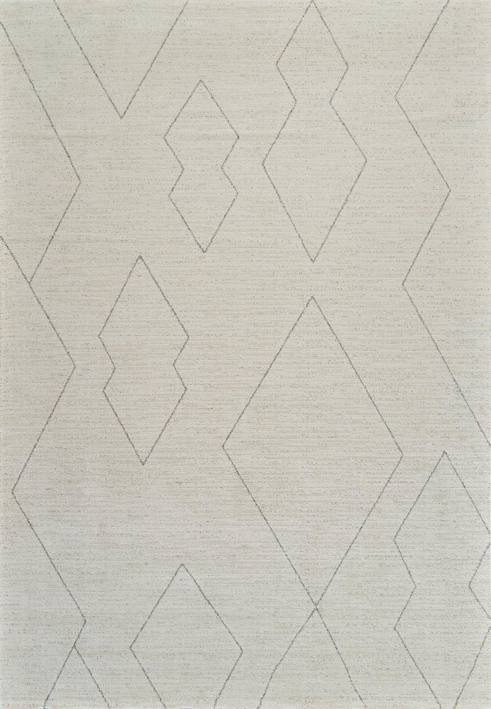 7' X 10' Cream and Beige Abstract Distressed Area Rug