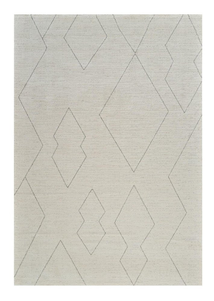 7' X 10' Cream and Beige Abstract Distressed Area Rug