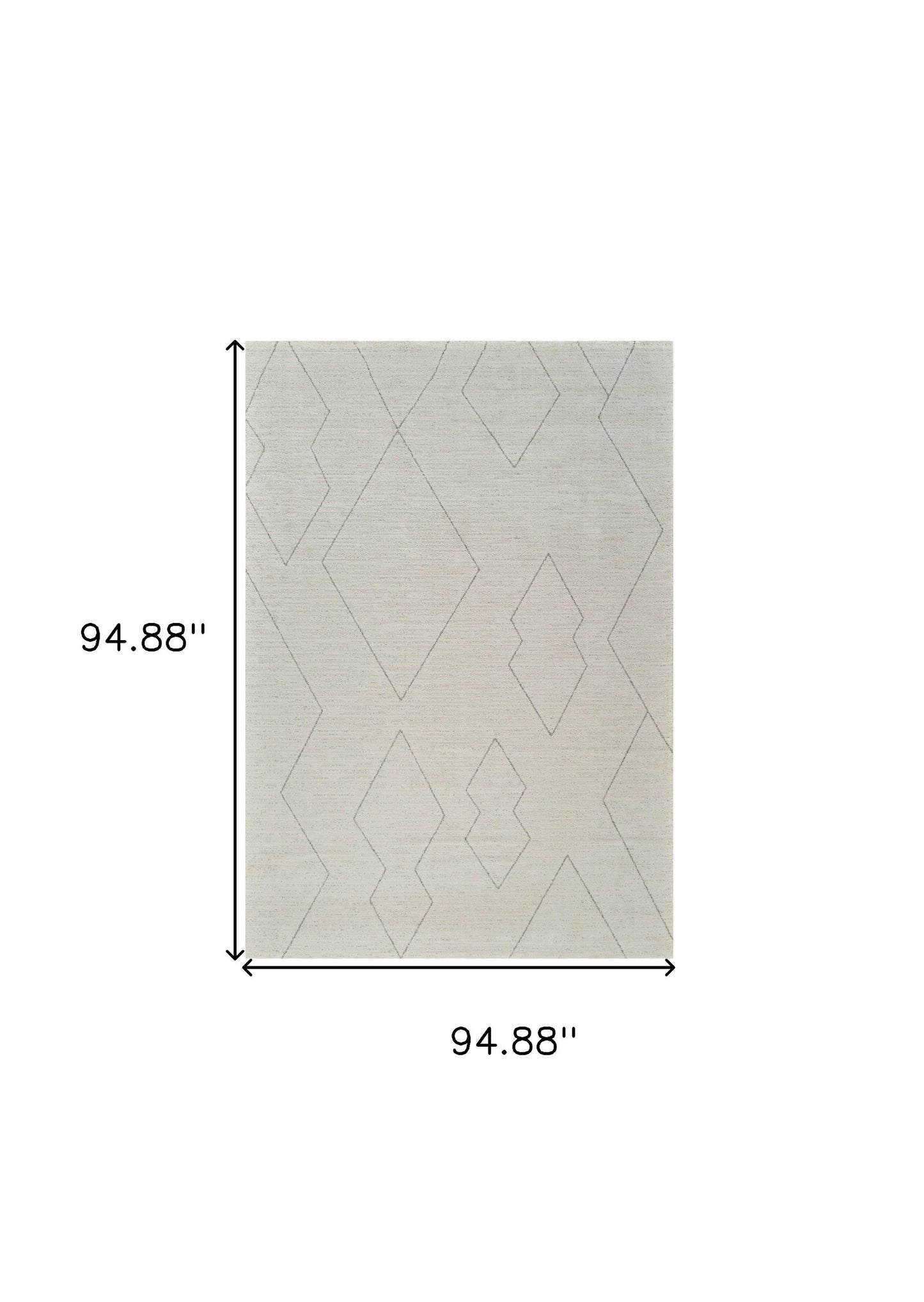 8' X 11' Cream and Beige Abstract Distressed Area Rug