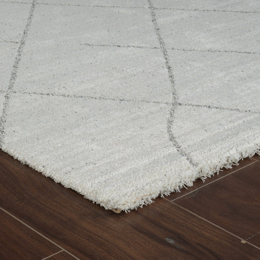 4' X 6' Cream and Beige Abstract Distressed Area Rug