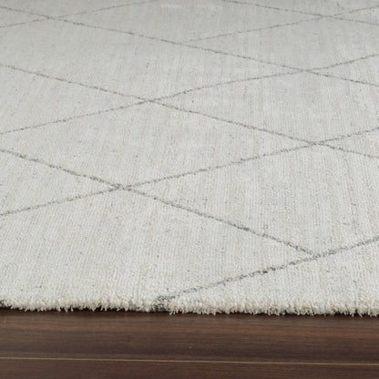 4' X 6' Cream and Beige Abstract Distressed Area Rug