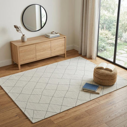 4' X 6' Cream and Beige Abstract Distressed Area Rug