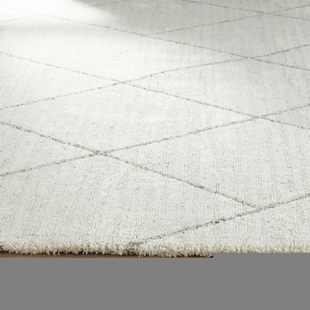 5' X 8' Cream and Beige Abstract Distressed Area Rug