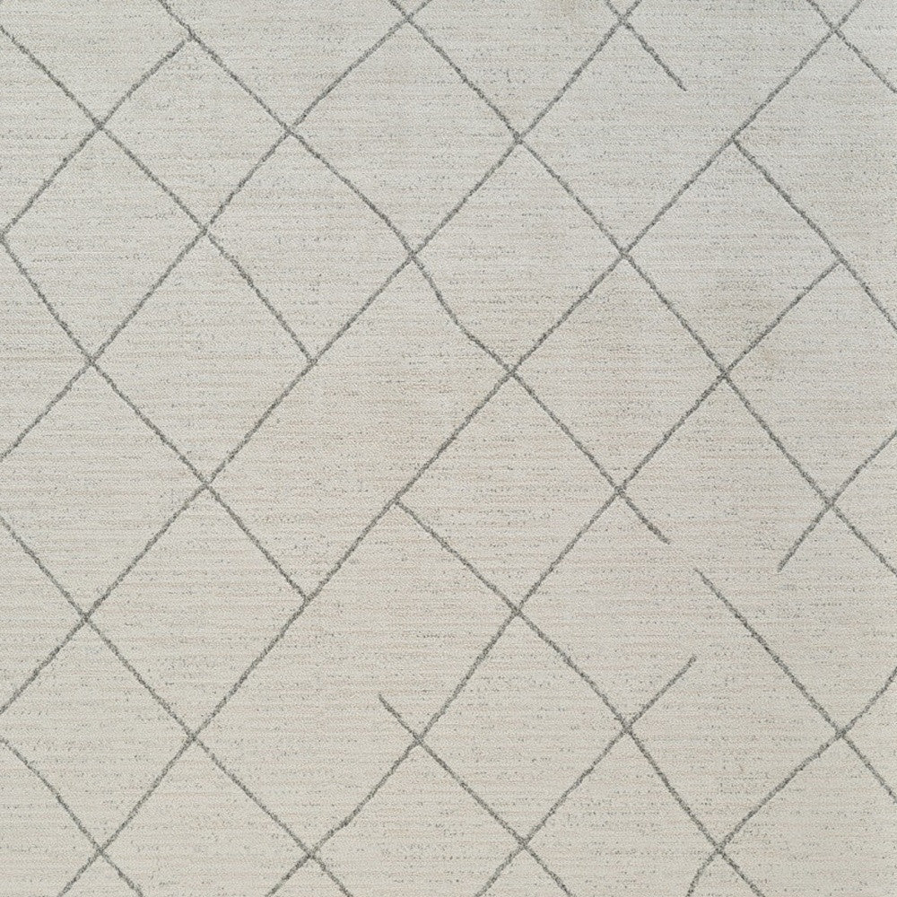 5' X 8' Cream and Beige Abstract Distressed Area Rug