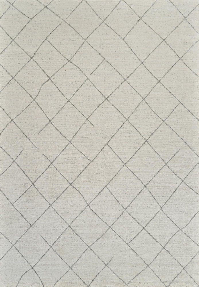 7' X 10' Cream and Beige Abstract Distressed Area Rug