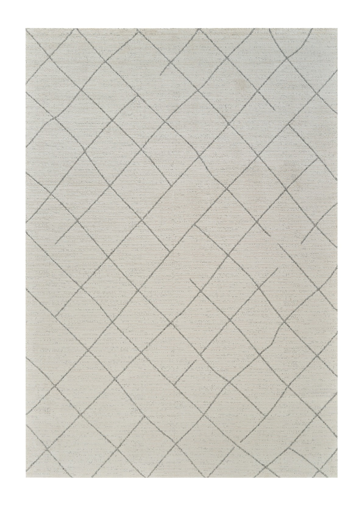 7' X 10' Cream and Beige Abstract Distressed Area Rug