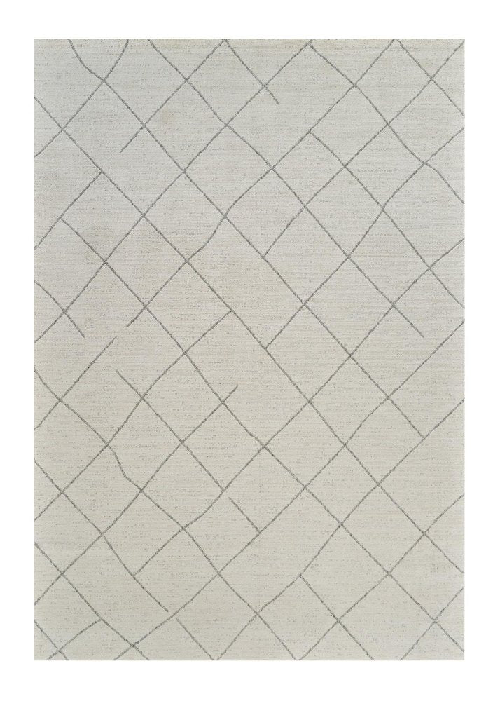 7' X 10' Cream and Beige Abstract Distressed Area Rug