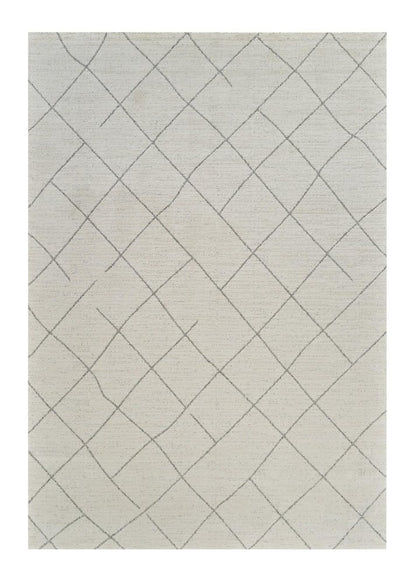 7' X 10' Cream and Beige Abstract Distressed Area Rug