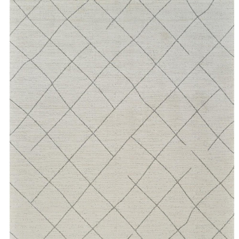 7' X 10' Cream and Beige Abstract Distressed Area Rug