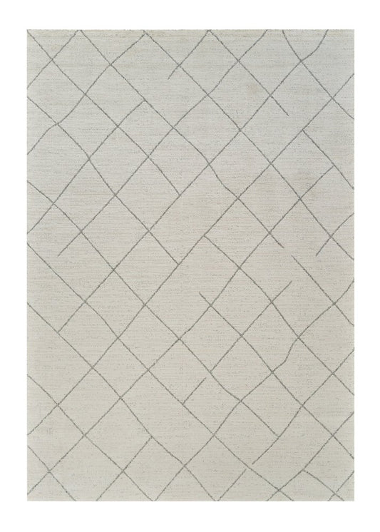 8' X 11' Cream and Beige Abstract Distressed Area Rug