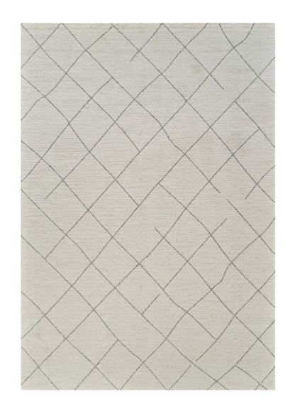 8' X 11' Cream and Beige Abstract Distressed Area Rug