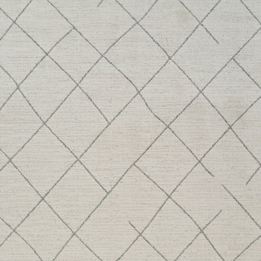 8' X 11' Cream and Beige Abstract Distressed Area Rug