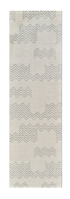 8' Cream and Beige Abstract Distressed Area Rug