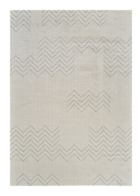 4' X 6' Cream and Beige Abstract Distressed Area Rug