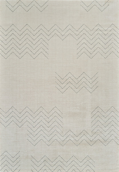 4' X 6' Cream and Beige Abstract Distressed Area Rug