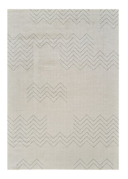 4' X 6' Cream and Beige Abstract Distressed Area Rug