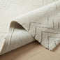 5' X 8' Cream and Beige Abstract Distressed Area Rug