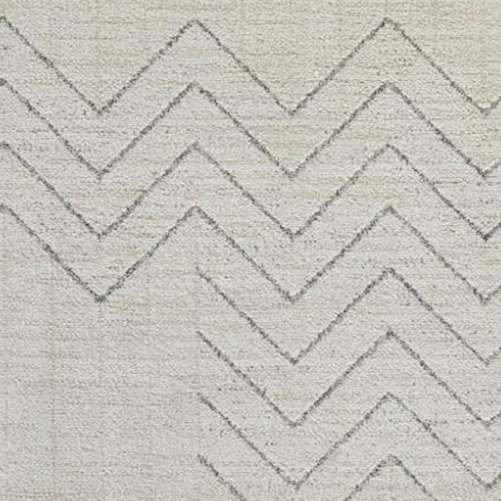 5' X 8' Cream and Beige Abstract Distressed Area Rug