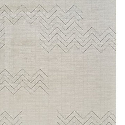 5' X 8' Cream and Beige Abstract Distressed Area Rug