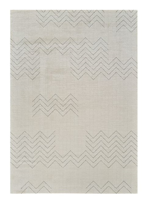 8' X 11' Cream and Beige Abstract Distressed Area Rug