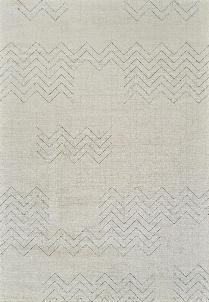 8' X 11' Cream and Beige Abstract Distressed Area Rug