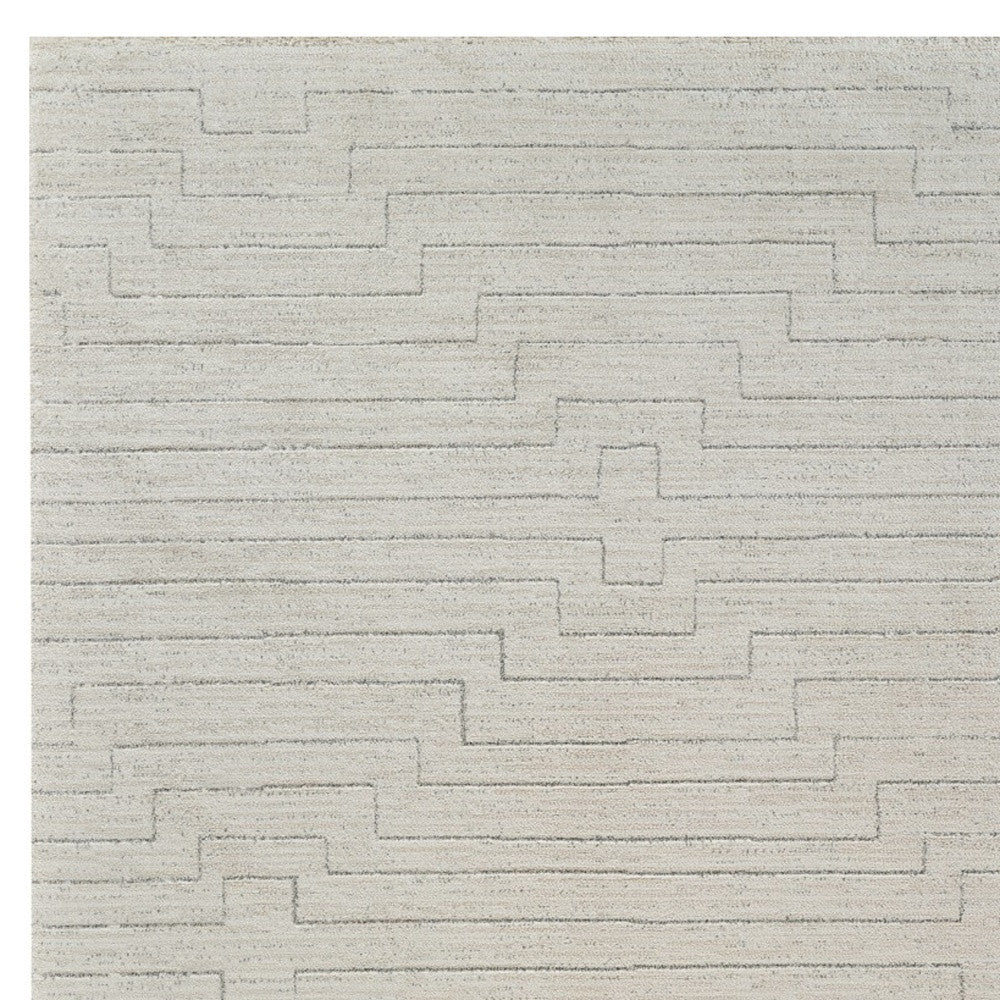 4' X 6' Cream and Beige Abstract Distressed Area Rug