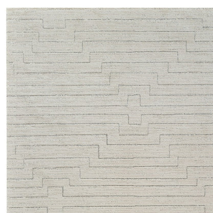 4' X 6' Cream and Beige Abstract Distressed Area Rug