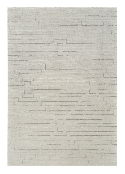 4' X 6' Cream and Beige Abstract Distressed Area Rug