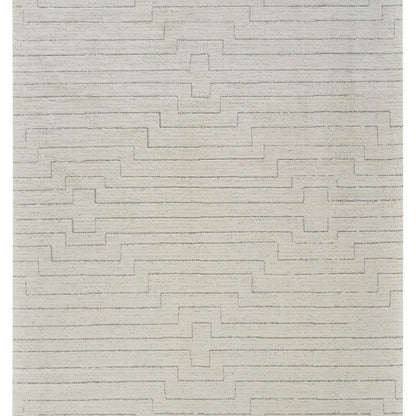 4' X 6' Cream and Beige Abstract Distressed Area Rug