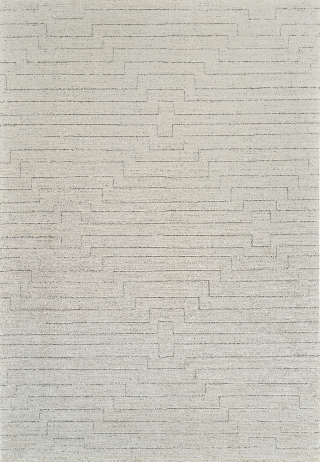 4' X 6' Cream and Beige Abstract Distressed Area Rug