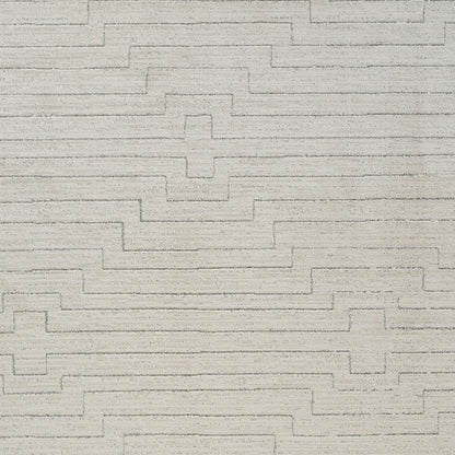 5' X 8' Cream and Beige Abstract Distressed Area Rug