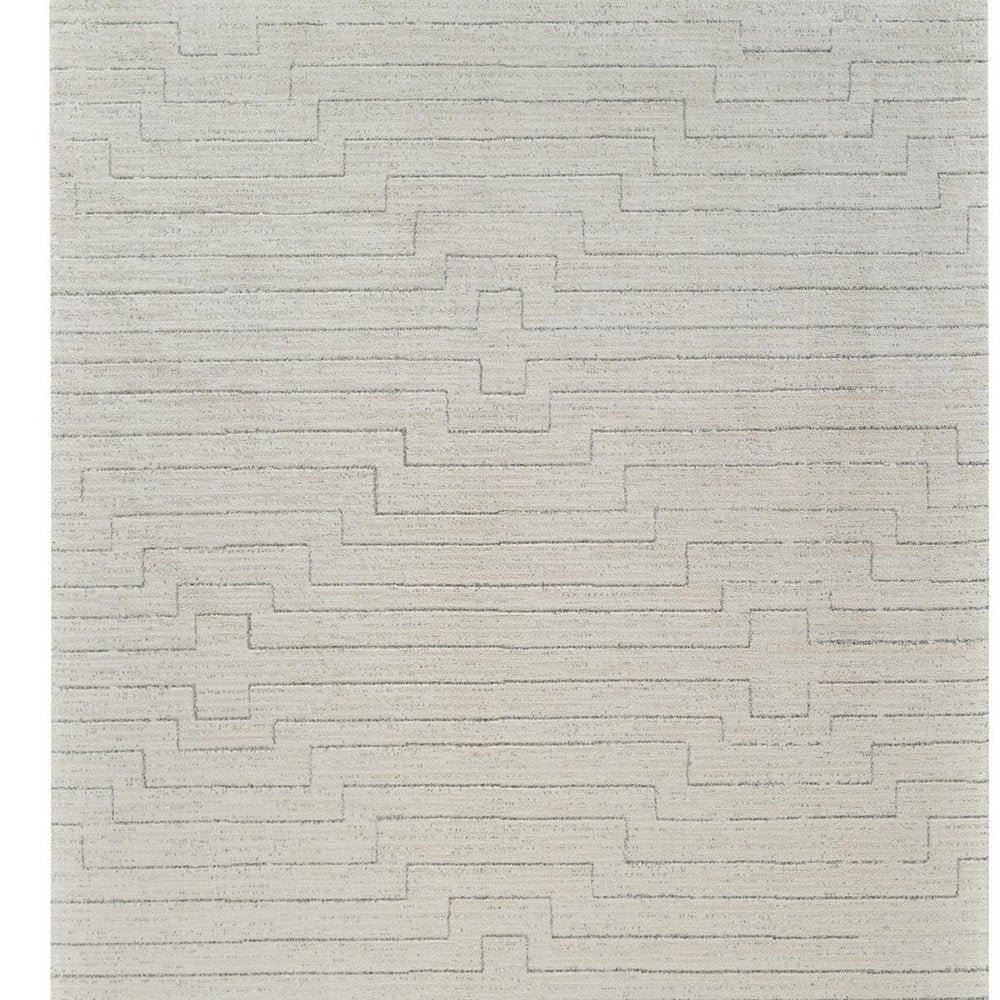5' X 8' Cream and Beige Abstract Distressed Area Rug